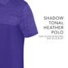 Augusta Sportswear Shadow Tonal Heather Polo, Purple, XL view 4