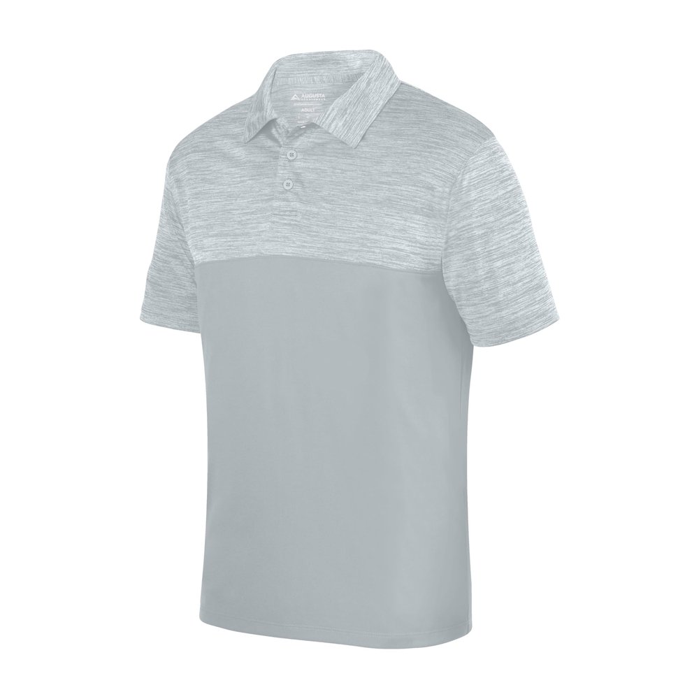 Augusta Sportswear Shadow Tonal Heather Polo, Silver, 2XL