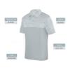 Augusta Sportswear Shadow Tonal Heather Polo, Silver, 2XL view 3