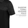 Augusta Sportswear Shadow Tonal Heather Polo, Black, S view 4
