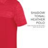 Augusta Sportswear Shadow Tonal Heather Polo, Red, 2XL view 2