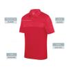 Augusta Sportswear Shadow Tonal Heather Polo, Red, 2XL view 3