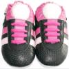 Leather Baby Soft Sole Shoes Boy Girl Infant Children Kid Toddler Crib First Walk Gift Sport Fuchsia (12-18month, Fuchsia) view 1