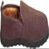 NORTY - Mens Suede Leather Twin Gore Slipper, Chocolate 39865-13D(M) US view 3