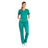 M&M SCRUBS Womens Scrub Set V-Neck Top & Pants | Soft Poly-Cotton Medical Uniform | Run Large. Run Large (S, Surgical Green) view 3