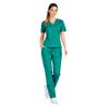M&M SCRUBS Womens Scrub Set V-Neck Top & Pants | Soft Poly-Cotton Medical Uniform | Run Large. Run Large (L, Surgical Green) view 4