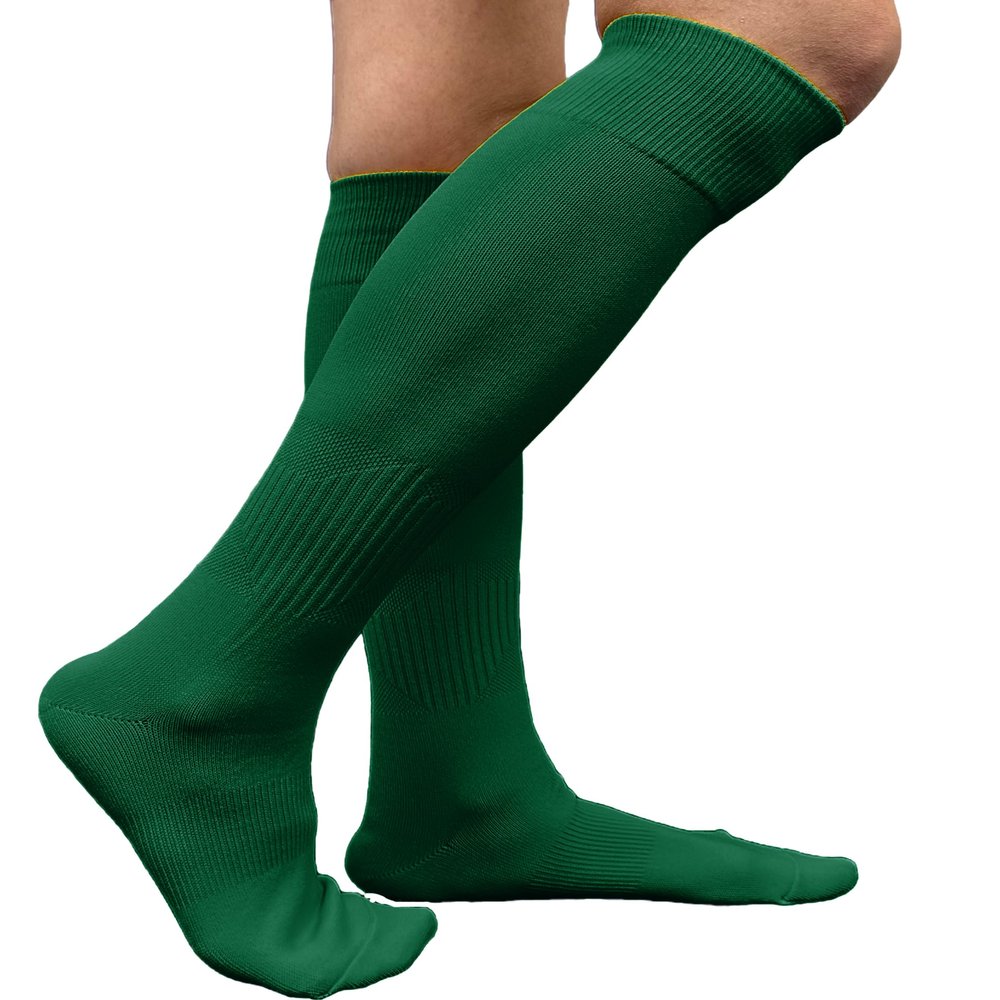 COUVER Polyester Softball Soccer Socks Baseball Football Socks for Youth Men and Women, Small, Green, 1 Pair