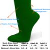 COUVER Polyester Softball Soccer Socks Baseball Football Socks for Youth Men and Women, Small, Green, 1 Pair view 2
