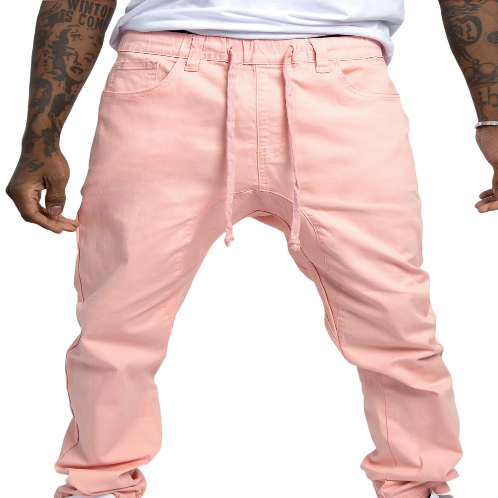 VICTORIOUS Men's Joggers Twill Pants JG804 - Dirty Pink - 2X-Large