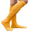 COUVER Polyester Softball Soccer Socks Baseball Football Socks for Youth Men and Women, Medium, Like Brazil Yellow, 1 Pair view 1