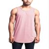 VICTORIOUS Solid Color Long Length Curved Hem Tank Top TT47 - Dirty Pink - X-Large - G14B view 1