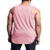 VICTORIOUS Solid Color Long Length Curved Hem Tank Top TT47 - Dirty Pink - X-Large - G14B view 2