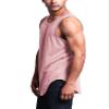 VICTORIOUS Solid Color Long Length Curved Hem Tank Top TT47 - Dirty Pink - X-Large - G14B view 3
