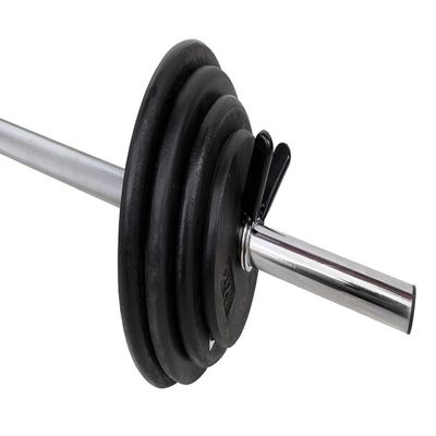 Ader Barbell Set 1'' Standard Plates Set 30lb -170lb (Black, 125lb)