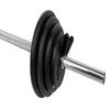 Ader Barbell Set 1'' Standard Plates Set 30lb -170lb (Black, 125lb) view 1