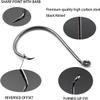 100pcs Size 4#~6/0 Offset Point Octopus Hook with Closed Eye Black High Carbon Steel Sport Circle Hook (2/0100pcs) view 2