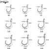 100pcs Size 4#~6/0 Offset Point Octopus Hook with Closed Eye Black High Carbon Steel Sport Circle Hook (2/0100pcs) view 3