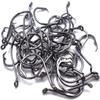 100pcs Size 4#~6/0 Offset Point Octopus Hook with Closed Eye Black High Carbon Steel Sport Circle Hook (2/0100pcs) view 4