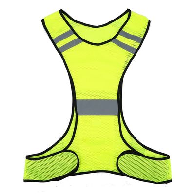 VGEBY 1pc High Visibility Safety Vest with Pockets for Night Running Cycling Walking Jogging (Color : Fluorescent yellow) Vest Vest