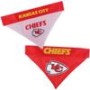 Pets First NFL DOG BANDANA - KANSAS CITY CHIEFS REVERSIBLE PET BANDANA. 2 Sided Sports Bandana with a PREMIUM Embroidery TEAM LOGO, Large/X-Large. - 2 Sizes & 32 NFL Teams available, KCC-3217-L-XL view 1