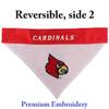 Pets First Collegiate Pet Accessories, Reversible Bandana, Louisville Cardinals, Small/Medium view 2
