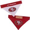 Pets First NFL DOG BANDANA - SAN FRANCISCO 49ERS REVERSIBLE PET BANDANA. 2 Sided Sports Bandana with a PREMIUM Embroidery TEAM LOGO, Small/Medium. - 2 Sizes & 32 NFL Teams available (SAN-3217-S-M) view 1
