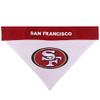 Pets First NFL DOG BANDANA - SAN FRANCISCO 49ERS REVERSIBLE PET BANDANA. 2 Sided Sports Bandana with a PREMIUM Embroidery TEAM LOGO, Small/Medium. - 2 Sizes & 32 NFL Teams available (SAN-3217-S-M) view 3