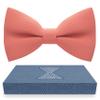 Bow Tie House Babies Classic Pre-Tied Bow Tie Formal Solid Tuxedo (Small, Bright Peach) view 1