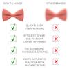Bow Tie House Babies Classic Pre-Tied Bow Tie Formal Solid Tuxedo (Small, Bright Peach) view 3