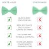Bow Tie House Babies Classic Pre-Tied Bow Tie Formal Solid Tuxedo (Small, Green Mint) view 3