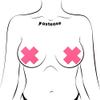 PASTEASE X Pasties - Neon Pink UV Reactive X Nipple Covers for Festivals, Raves, & Lingerie | Halloween Accessory | Latex Free & Made in USA (Neon Pink UV Reactive X) view 2