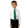Spring Notion Boys' Pre-tied Satin Zipper Necktie - Adjustable Ties for Kids, Small with gift box, Emerald view 3