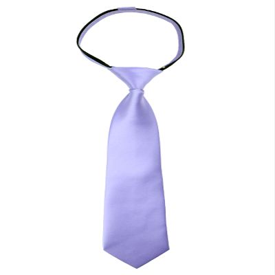 Spring Notion Boys' Pre-tied Satin Zipper Necktie - Adjustable Ties for Kids, X-Small with gift box, Dusty Lavender