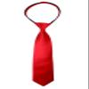 Spring Notion Boys' Pre-tied Satin Zipper Necktie - Adjustable Ties for Kids, Large with gift box, True Red