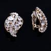 Grace Jun Vintage Bridal Rhinestone Crystal Clip on Earrings Without Piercing for Women (White) view 2