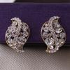 Grace Jun Vintage Bridal Rhinestone Crystal Clip on Earrings Without Piercing for Women (White) view 3