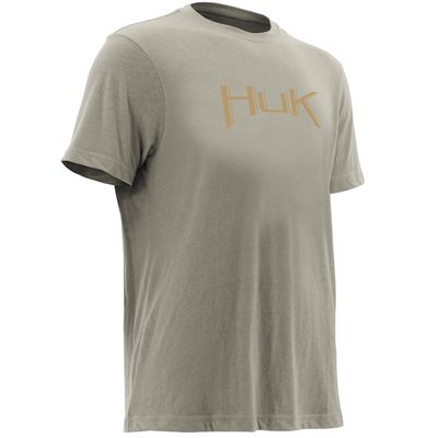 HUK H1000116-385-S Huk Arch Logo Tee, Sage Heather, Small
