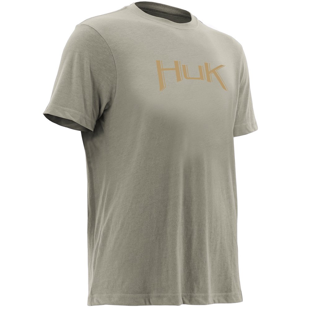 HUK H1000116-385-S Huk Arch Logo Tee, Sage Heather, Small