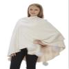 Bugatteli - Cashmere Blend Cape with Rabbit Pom Poms view 1