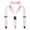 Spring Notion Boys' Suspenders and Solid Color Bowtie Set Blush Pink Small view 1