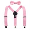 Spring Notion Boys' Suspenders and Solid Color Bowtie Set Dusty Pink Medium view 1