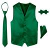 Spring Notion Boys' 4-Piece Satin Tuxedo Vest Set 4T Emerald view 1