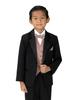 Spring Notion Boys' 4-Piece Satin Tuxedo Vest Set 4T Pink Copper view 2