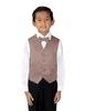 Spring Notion Boys' 4-Piece Satin Tuxedo Vest Set 4T Pink Copper view 3