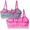 Candie's Big Girl's 2 Pack Seamless Strappy Bralettes Bra, Pink/Grey Pink, S view 2