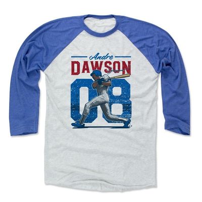 500 LEVEL Andre Dawson Baseball Shirt XXX-Large Royal/Ash - Vintage Chicago Cubs Fan Apparel - Andre Dawson Vintage B