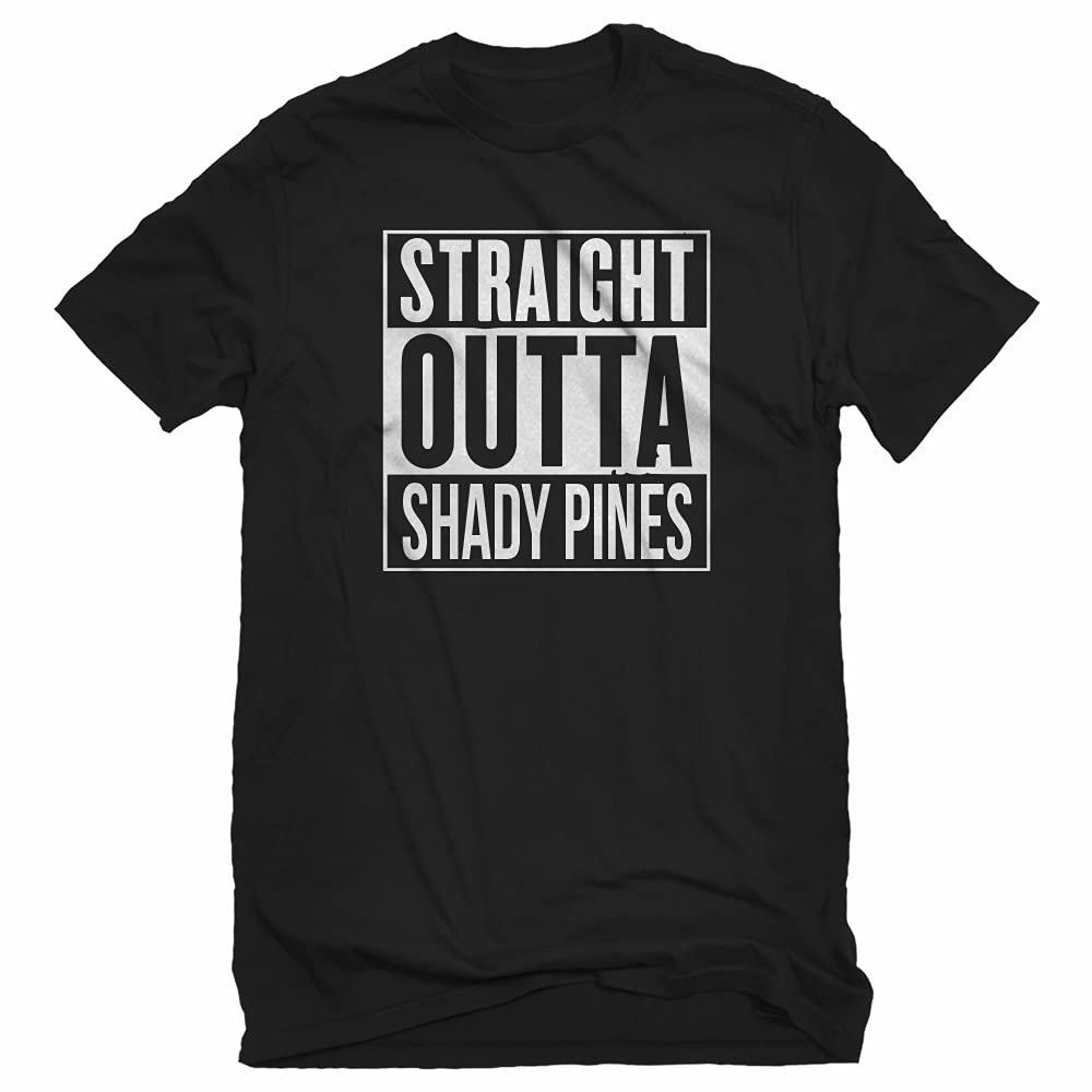 Indica Plateau Straight Outta Shady Pines XX-Large Black Unisex T-Shirt
