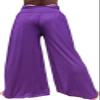 Full Funk 60s Retro Legging Style Thick Spandex Wide Flared Leg Pants, Medium-Large, Purple view 2