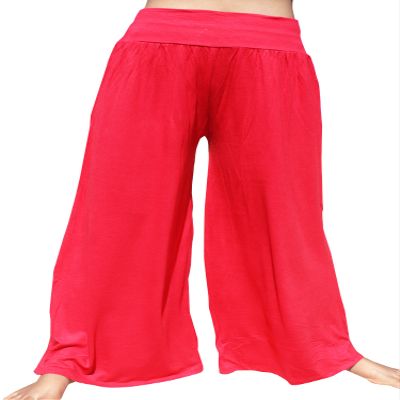 Full Funk 60s Retro Legging Style Thick Spandex Wide Flared Leg Pants, Medium-Large, Lust Red