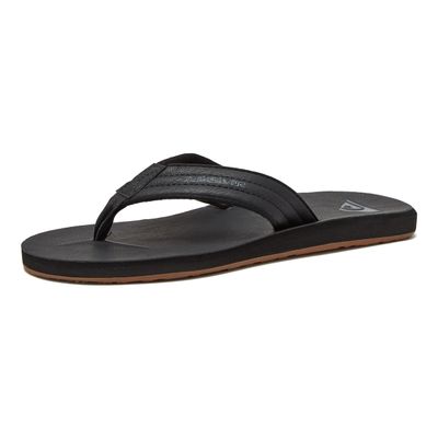 Quiksilver Men's CARVER NUBUCK Sandal, solid black, 8 M US